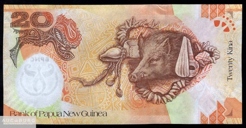 Папуа-Новая Гвинея 20 кина 2008 года юбилейная 35 лет банку UNC /Ф237 - additional Photos