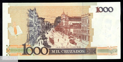 Бразилия 1 новый крузадо 1989 UNC /С272 - additional Photos