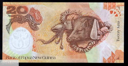 Папуа-Новая Гвинея 20 кина 2008 года юбилейная 35 лет банку UNC /Ф228 - additional Photos