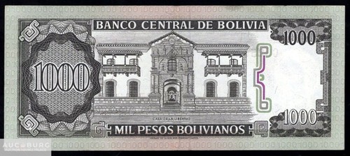 Боливия 1000 песо 1982 /А474 - additional Photos