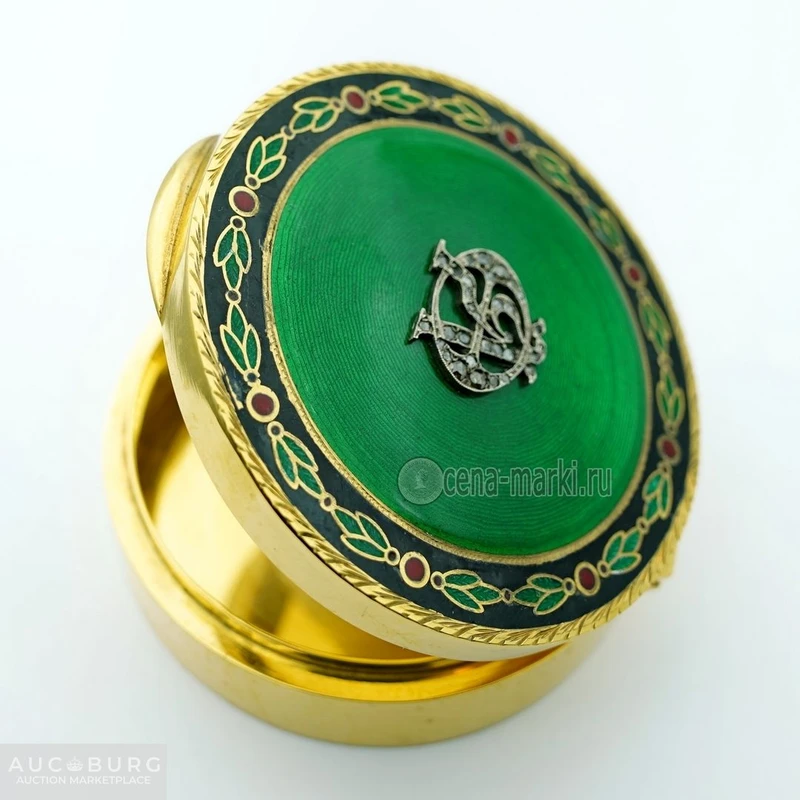 Коробочка для драгоценностей. Серебро, эмаль, бриллианты. Август Холминг. Шедевр! - additional Photos