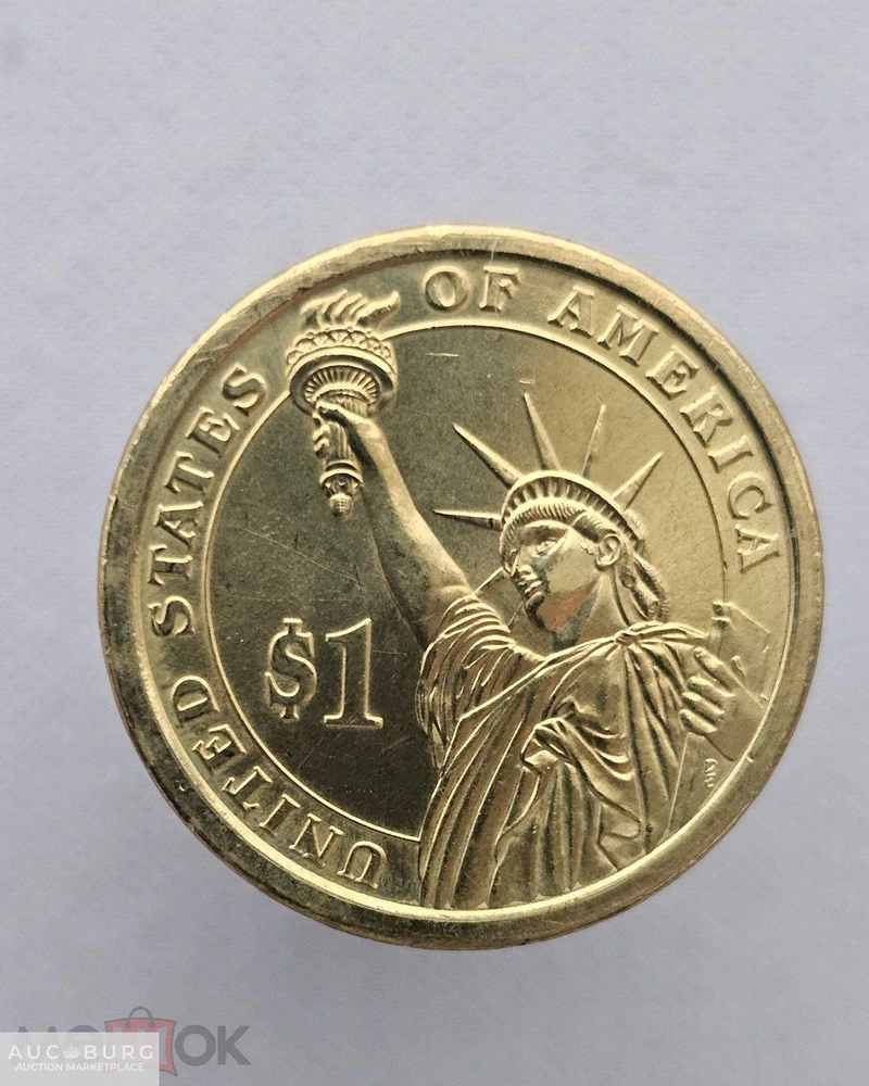 1 доллар 2009 год США Уильям Гаррисон(1841-1841) 9-й президент P, из ролла - additional Photos