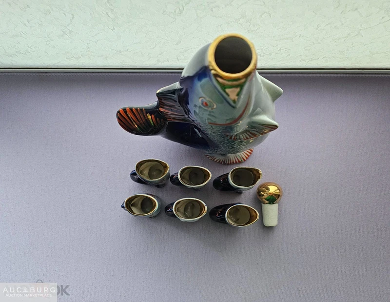 Фарфоровый штоф Рыба с рыбками Полонное Полонский фарфоровый завод - additional Photos