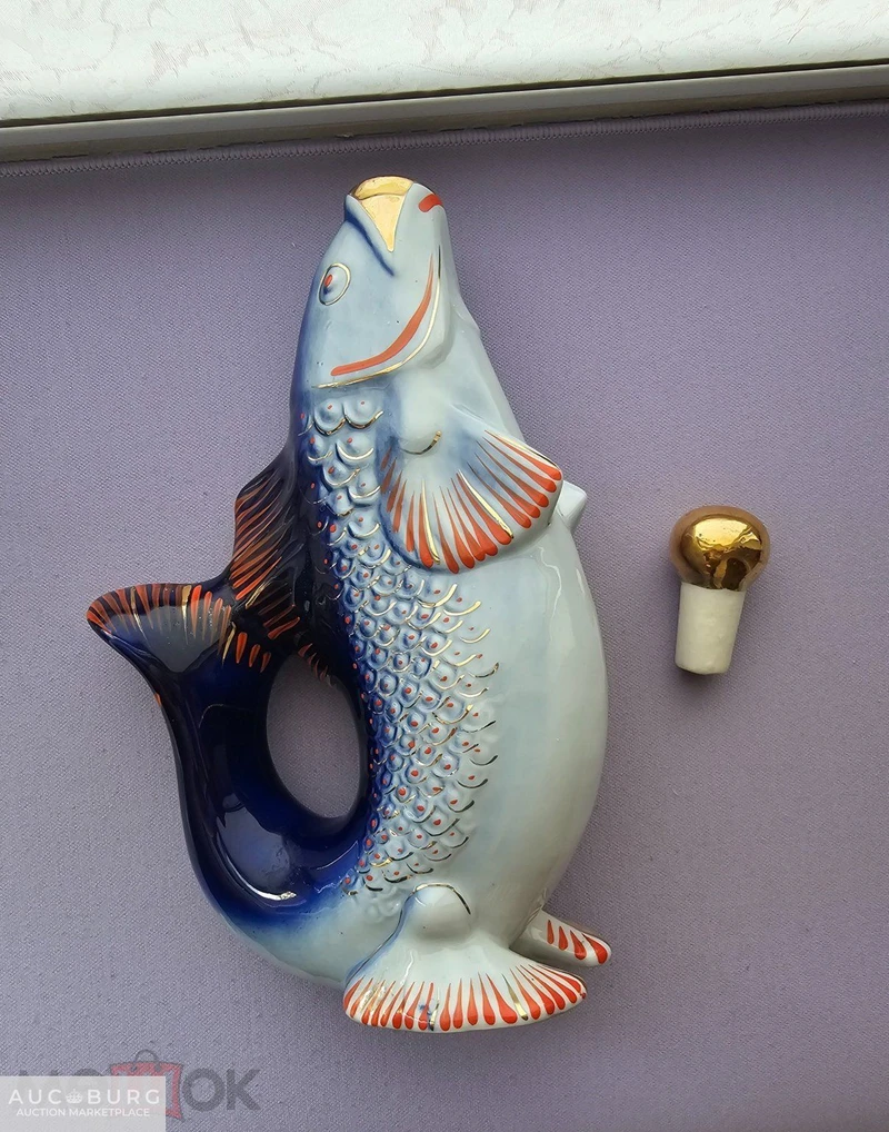 Фарфоровый штоф Рыба с рыбками Полонное Полонский фарфоровый завод - additional Photos