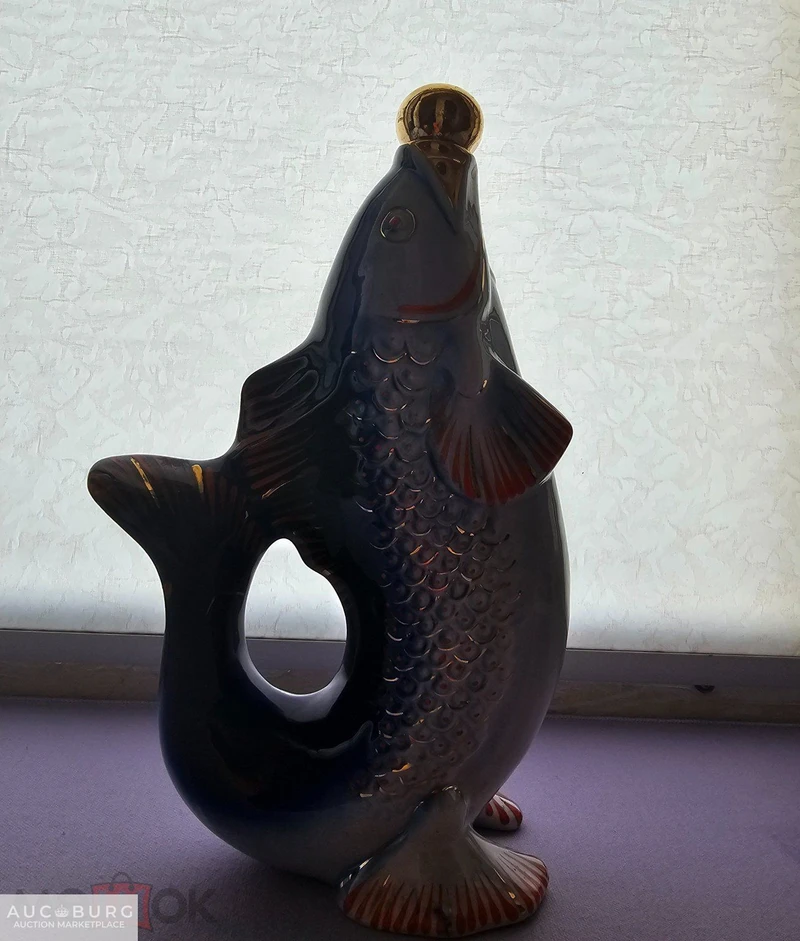 Фарфоровый штоф Рыба с рыбками Полонное Полонский фарфоровый завод - additional Photos