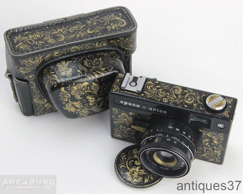 Сувенир-фотоаппарат с росписью ручной работы Хохлома золотая - additional Photos