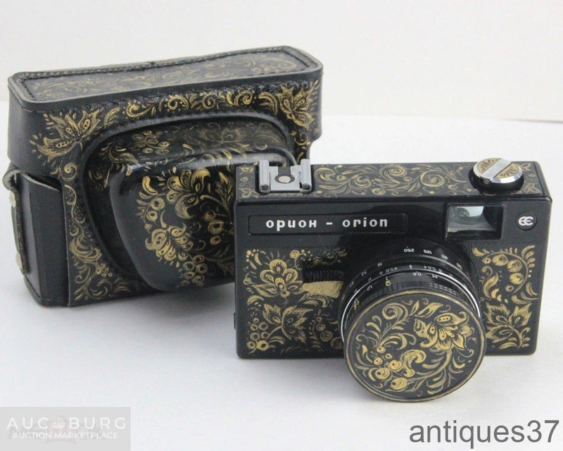 Сувенир-фотоаппарат с росписью ручной работы Хохлома золотая - additional Photos