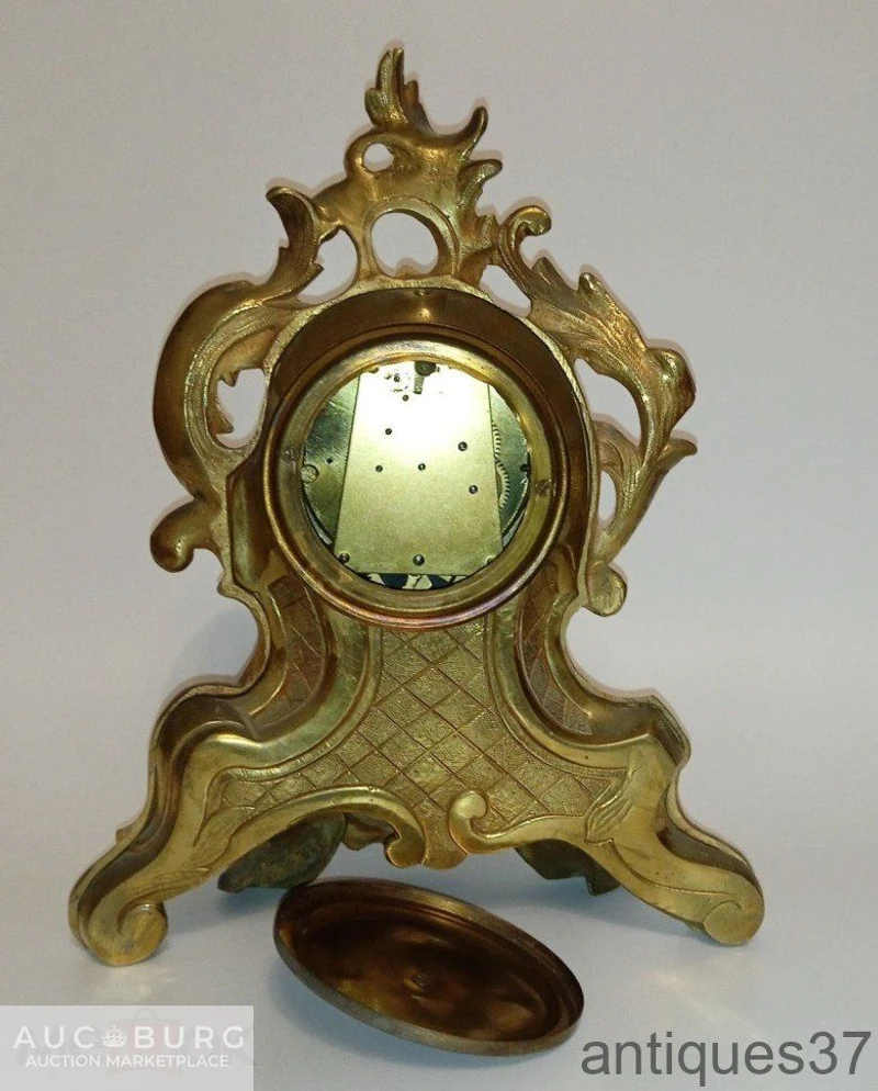 Каминные часы (Германия) в бронзовом корпусе (Италия), первая половина ХХ века. - additional Photos