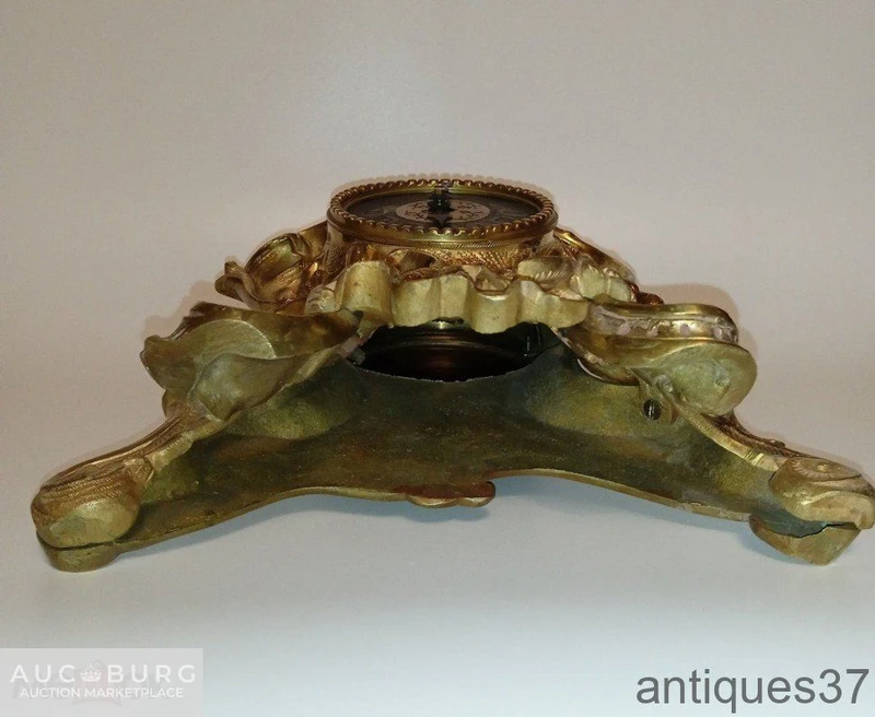 Каминные часы (Германия) в бронзовом корпусе (Италия), первая половина ХХ века. - additional Photos