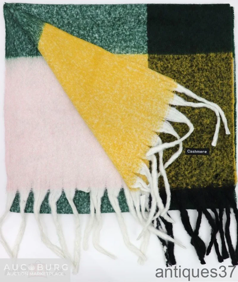 Шарф-палантин кашемировый 50х180 см Зимний №2333-3 (темно-зеленый) - additional Photos