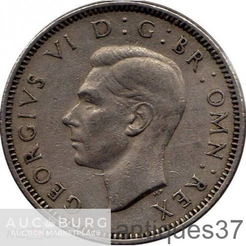 Монета 1 шиллинг 1947-1948 г., Великобритания (Лев, сидящий на короне - Шотландский шиллинг) - additional Photos