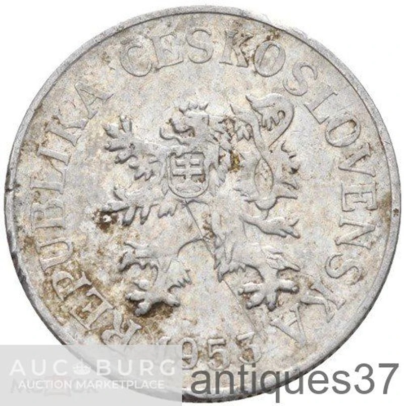 Монета 10 геллеров 1953-1958 г., Чехословакия - additional Photos