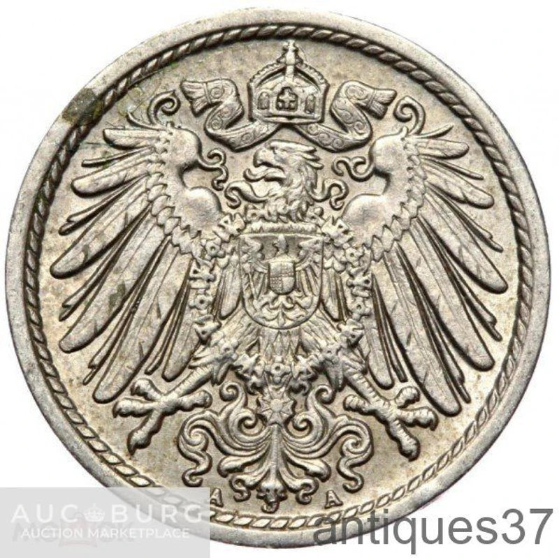 Монета 5 пфеннигов 1913 г., Германия - additional Photos