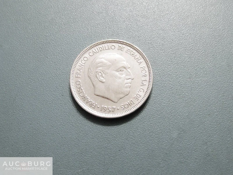 Испания. 5 песет 1957 г. (Франсиско Франко). - additional Photos